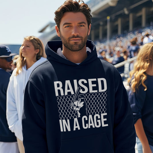 Raised in a cage  Premium Unisex Hoodies - Game Day Getup