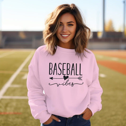 Baseball Heart Arrow Face Premium Crew Neck Sweatshirt