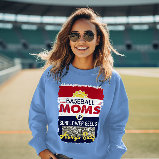 Baseball Mom - Sunflower Seeds Premium Crew Neck Sweatshirt