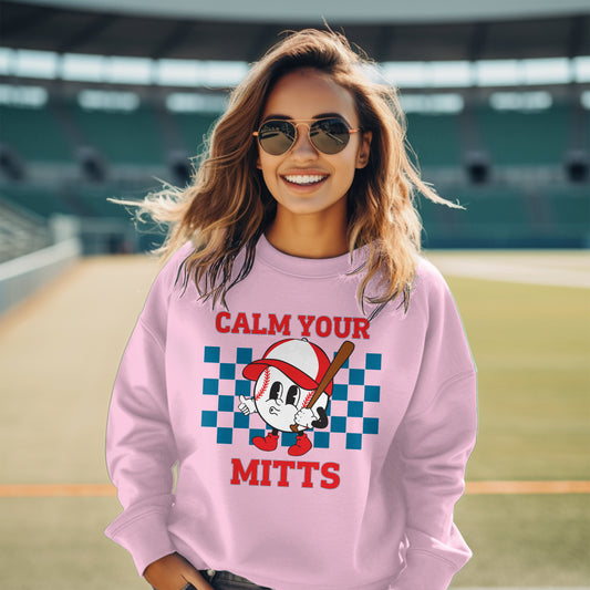 Calm Your Mitts Premium Crew Neck Sweatshirt - Game Day Getup