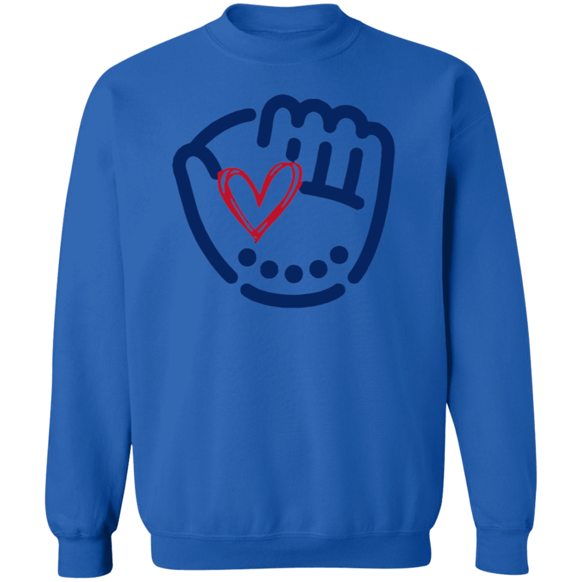 Baseball Glove Premium Crew Neck Sweatshirt