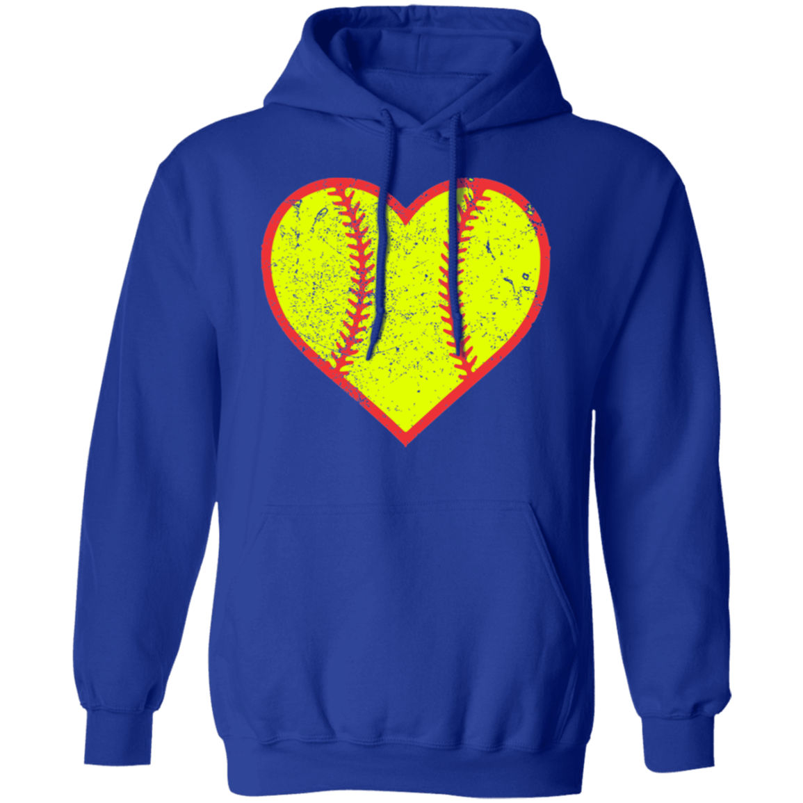 Softball Heart Design Premium Unisex Hoodies