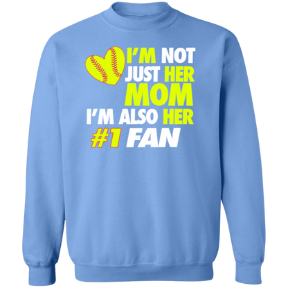 I'm not just her Mom Softball Premium Crew Neck Sweatshirt