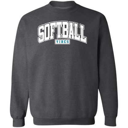 Softball Vibes Premium Crew Neck Sweatshirt