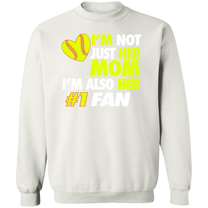 I'm not just her Mom Softball Premium Crew Neck Sweatshirt - Game Day Getup