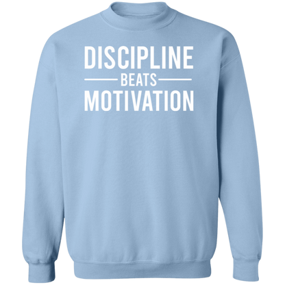 Discipline Beats Motivation Premium Crew Neck Sweatshirt - Game Day Getup
