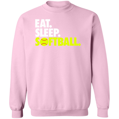 Eat Sleep Softball Premium Crew Neck Sweatshirt