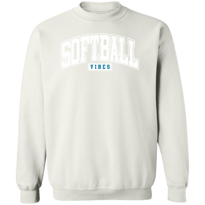 Softball Vibes Premium Crew Neck Sweatshirt - Game Day Getup