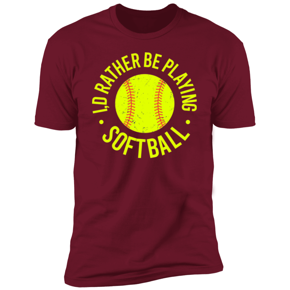 Rather Be Playing Softball Premium Men's Tee - Game Day Getup