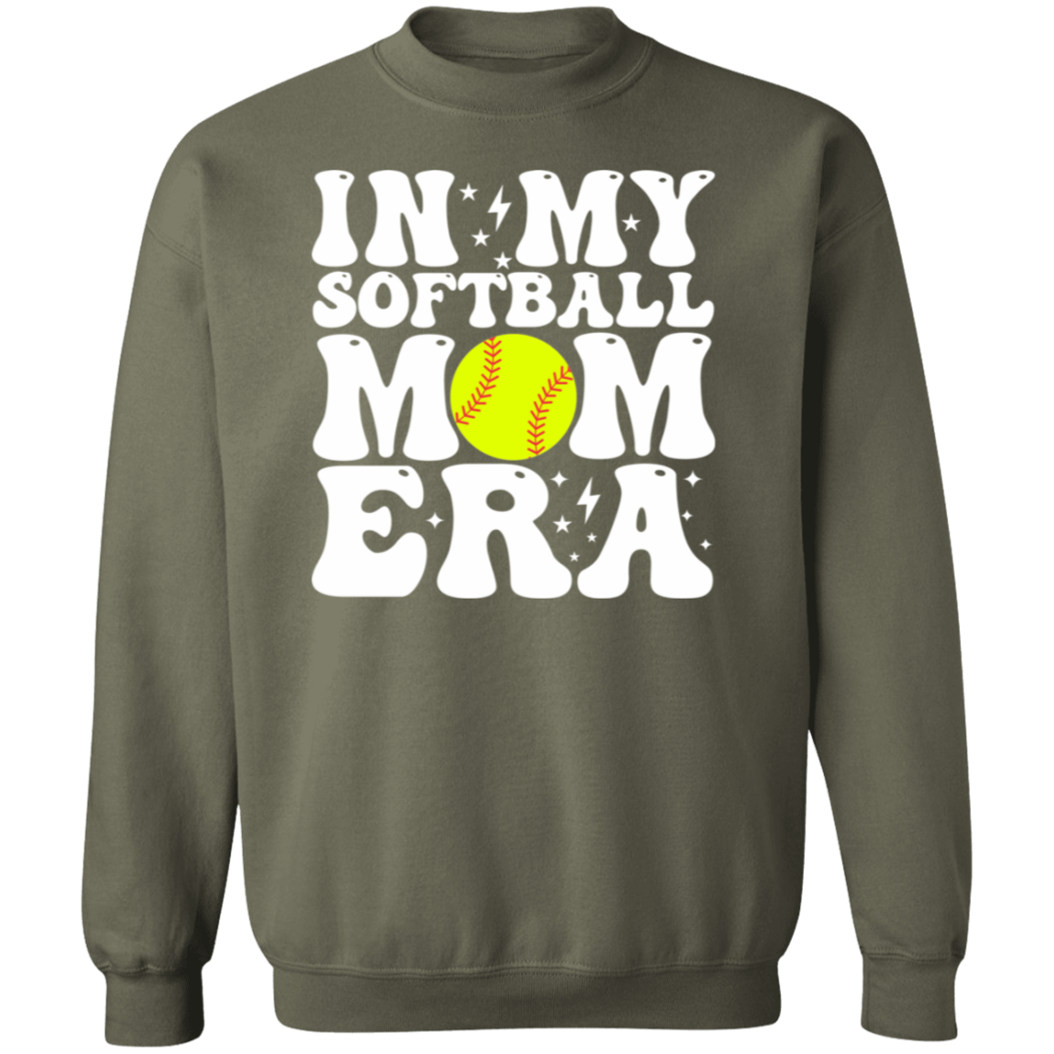 In my softball mom era Premium Crew Neck Sweatshirt