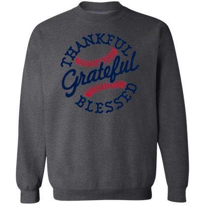 Thankful Grateful Blessed Premium Crew Neck Sweatshirt