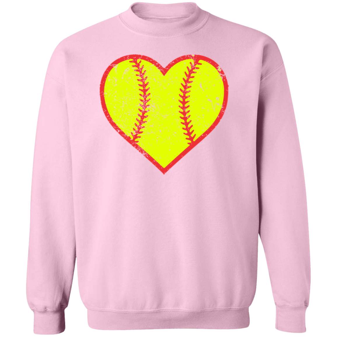 Softball Heart Design Premium Crew Neck Sweatshirt