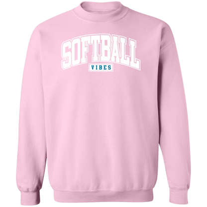 Softball Vibes Premium Crew Neck Sweatshirt
