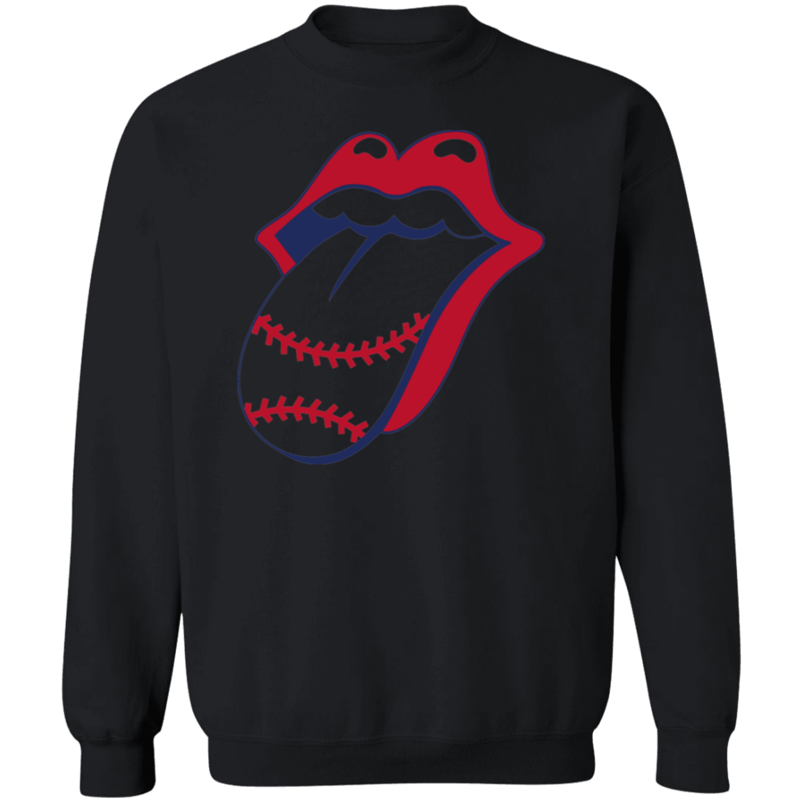 baseball tongue Premium Crew Neck Sweatshirt