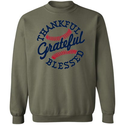 Thankful Grateful Blessed Premium Crew Neck Sweatshirt