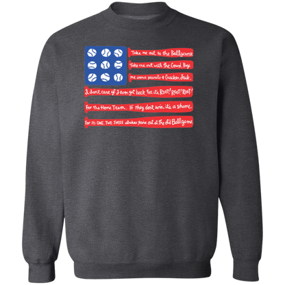 US FLAG Baseball Premium Crew Neck Sweatshirt