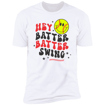 Hey Batter Swing Softball Premium Men's Tee - Game Day Getup