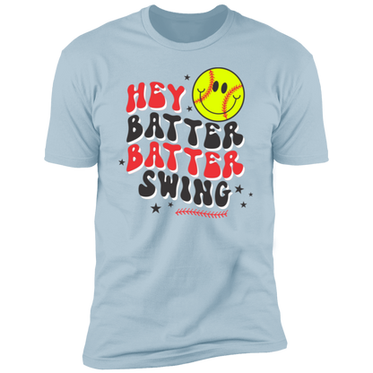 Hey Batter Swing Softball Premium Men's Tee - Game Day Getup