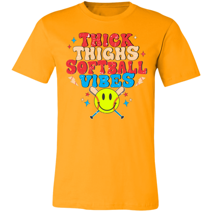 Thick Thighs Softball Vibes Premium Women's Tee