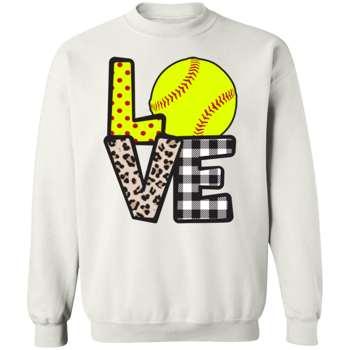 Love Softball Premium Crew Neck Sweatshirt