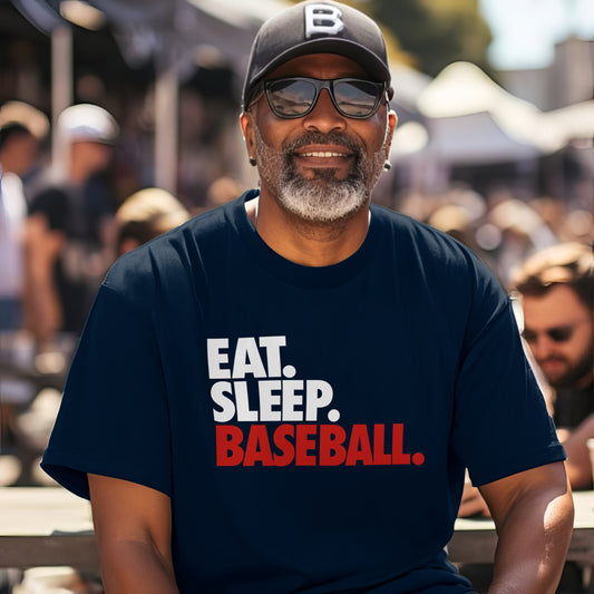 Eat Sleep Baseball Red Premium Men's Tee - Game Day Getup