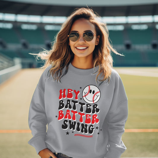 Hey Batter Premium Crew Neck Sweatshirt - Game Day Getup