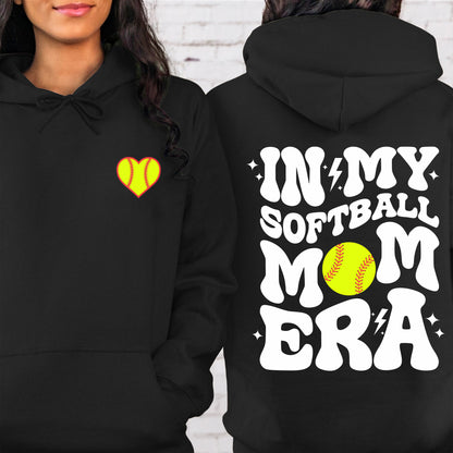 In my  Softball Mom Era Premium Unisex Hoodies