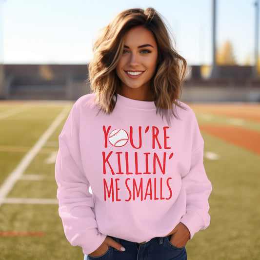 Killin' me Smalls Premium Crew Neck Sweatshirt - Game Day Getup