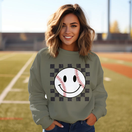 Smiley Ball Premium Crew Neck Sweatshirt - Game Day Getup