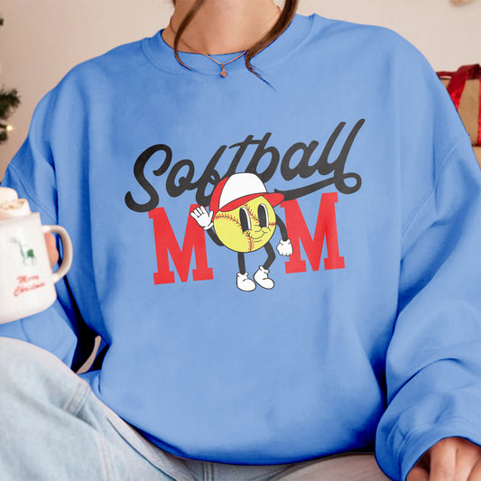 Softball Mom Premium Crew Neck Sweatshirt - Game Day Getup