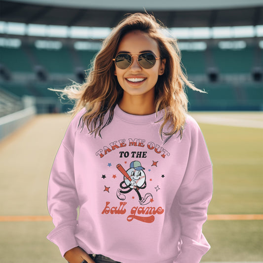 Take me out to the Ball Game Premium Crew Neck Sweatshirt - Game Day Getup