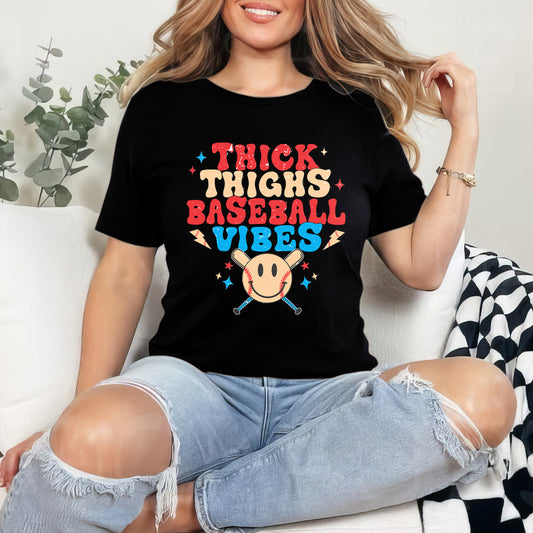 Thick Thighs Baseball Vibes Premium Women's Tee - Game Day Getup